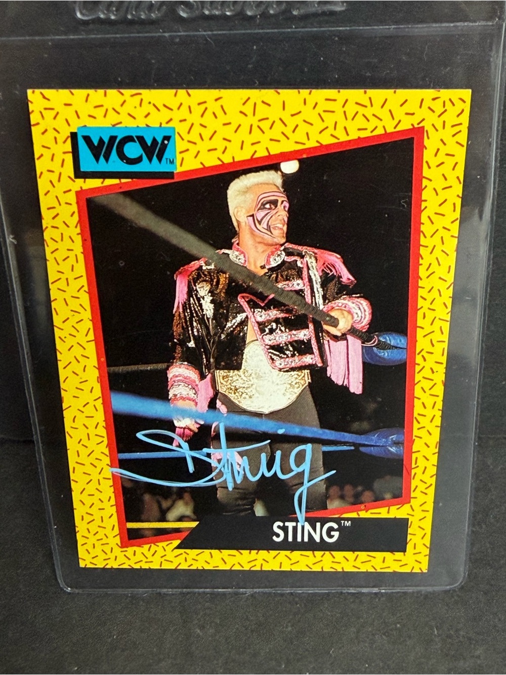 STING Signed Autograph 1991 Impel WCW Wrestling  Card #4 AUTHENTIC